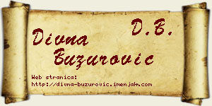 Divna Buzurović vizit kartica